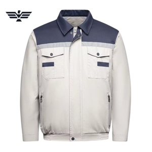 Pantalon de travail haute visibilité respirant pour homme, en polyester, avec bandes réfléchissantes, uniforme de sécurité, design bicolore rouge et bleu marine - Product Image 6