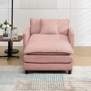 Poltrona con Poggiapiedi, Set di Poltrone Reclinabili Comode per Arredamento Casa - Product Image 2