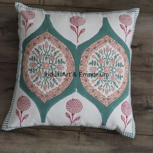 Funda de Cojín Cuadrada Clásica de Algodón con Estampado de Bloques Dorados, Lavable, para Uso Doméstico, 40 x 40 cm - Product Image 5