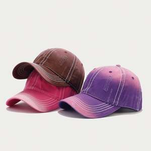 Gorra de Béisbol de Primavera/Verano, Estilo Europeo y Americano, con Visera Desgastada, Suave, Degradado de Moda, Combinable con Todo - Product Image 2