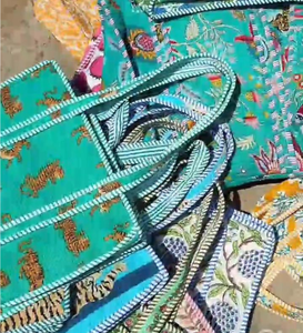 Sac fourre-tout réutilisable en coton matelassé à motifs animaux indiens pour femmes, sac à bandoulière élégant pour les voyages et une utilisation quotidienne tendance - Product Image 5