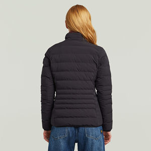Custom Women's Canvas Puffer Jacket Breathable Windproof Winter Quilted Coat Casual Warm Outerwear - Product Image 3