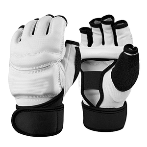 Gants d'entraînement d'arts martiaux rembourrés à doigts ouverts, gants de sparring MMA pour la boxe, le kickboxing, le Muay Thai - Product Image 3