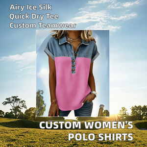 Camisas de Mujer de Algodón, Manga Corta, Corte Regular, Estampado Sólido, Estilo Casual - Product Image 4