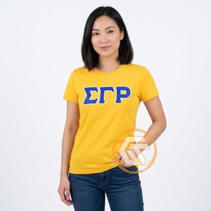 Camiseta Casual de la Hermandad Femenina GREEK TREASURES Sigma Gamma Rho, Cuello Redondo, Manga Corta, Poliéster/Algodón, Protección UV, Venta al Por Mayor - Product Image 3