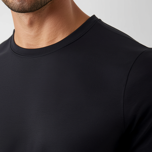 เสื้อยืดผู้ชายผ้าฝ้ายแบบเรียบง่าย แขนสั้น พร้อมบริการรับผลิตแบบ OEM ODM - Product Image 3