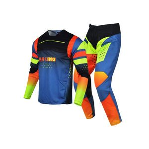Combinaisons de motocross en gros, ensemble maillot et pantalon de course MX avec impression par sublimation - Product Image 6