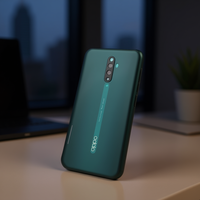 Casing Pengganti Belakang Warna Hijau untuk Oppo Reno2 Z, Anti Benturan, Bahan PC, dengan Lapisan Cermin