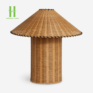 New Products Rattan Lamp Base Table Handwoven OEM Pendant <b>Light</b> for Home <b>Decoration</b> Variety of Colors Made in Vietnam HNH Craft - Product Image 4