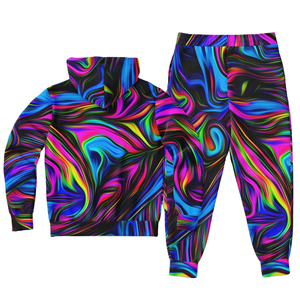 Conjunto Deportivo Transpirable para Hombre, Estilo Acid Wash, Pantalones Acampanados, Sudadera con Capucha, Tallas Grandes, Ropa Urbana, Personalizable con Impresión por Sublimación - Product Image 6