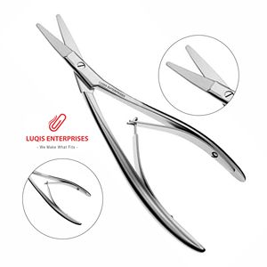 Tijeras para Septum Cottle con Mangos Angulados y Hojas Dentadas, Instrumento Quirúrgico de Rinoplastia de Acero Inoxidable - Product Image 1