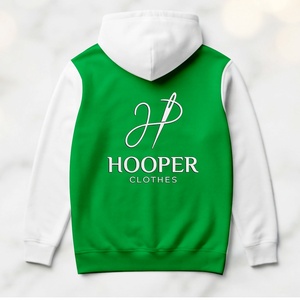 Sweat-shirts tendance et durables de couleur blanc-vert, design et tissu personnalisés, en vente, option de personnalisation du logo. - Product Image 2