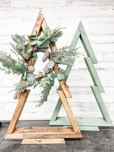 Centro de Mesa Navideño de Madera Rústica Hecho a Mano, Decoración de Árbol de Navidad Estilo Pino Vintage, Adorno de Mesa para Interiores, Soporte de Exhibición de Madera - Product Image 5