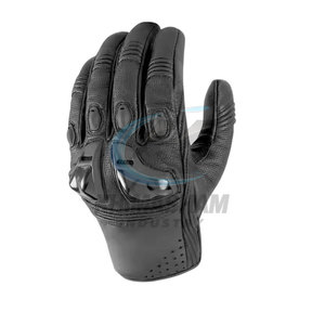 Gants de moto en cuir polyuréthane de haute qualité, antidérapants, respirants, à doigts entiers, avec sangle de poignet réglable pour la conduite en extérieur - Product Image 3