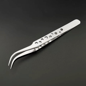 Pinzas Industriales Antiestáticas Personalizadas para Electrónica, Punta Recta y Curva, Herramienta de Precisión de Acero Inoxidable para Reparación de Teléfonos - Product Image 3