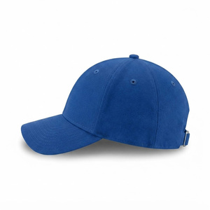 Blue 6-Panel Snapback Baseball <b>Cap</b> Unisex Fitted Adjustable 100% Cotton Twill Solid Color Casual Adult <b>Hat</b> Size 58-60CM - Product Image 3