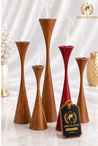 Luxury Gold Plated Metal Pillar Candle Holder Classic <b>Brass</b> <b>Candlestick</b> Stand Elegant Dining Table Centerpiece Hotel Wedding Dec - Product Image 6