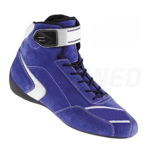 Botas de moto para carreras, caña alta, de cuero/tela Nomex, con cierre de velcro, rojas y negras, puntera cerrada, suela de goma, entresuela de EVA, impermeables, para todo tipo de clima. - Product Image 2