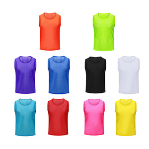 Customized Logo 100% Polyester Adult Child Soccer Team <b>Training</b> Sport <b>Bibs</b> Quick Drying Mesh Fabric Scrimmage Reversible Vest - Product Image 5