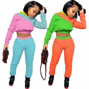 Womens Best High Quality Casual Solid Pattern Canvas Tracksuit With Stand Collar Short Length Washed Techniques-wholesale - Product Image 2
