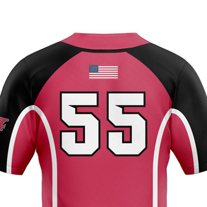 Maillot de baseball personnalisé pour homme, uniforme d'équipe boutonné, t-shirt de sport athlétique anti-humidité, fabricant OEM ODM par sublimation - Product Image 4