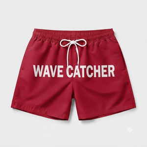กางเกงขาสั้นชายหาด Wave Catcher สีดำ แห้งเร็ว มีเชือกผูกเอว สวมใส่สบาย พิมพ์ลายโลโก้ด้านหน้า ผลิตจากโพลีเอสเตอร์ - Product Image 5