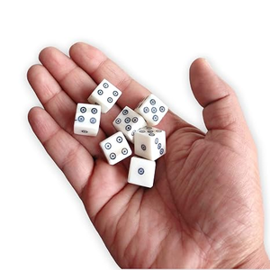 Dés de jeu cubiques en corne de buffle blanche polie, faits à la main, de haute qualité, design personnalisable, écologiques, emballage personnalisé, artisanat - Product Image 5