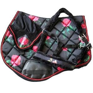 Ensembles d'équipement équestre élégants en gros, ensembles de tapis de selle personnalisés pour chevaux, tapis de selle de dressage équin - Product Image 4