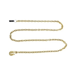 Chaînes d'arrimage soudées en acier allié G80, zinguées, avec crochets à étrier/œil (un crochet courbé) 7,1 mm x 28 m, standard - Product Image 1