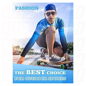 Manchons de bras respirants et rafraîchissants, protection UV, manchons de sport compressifs avec impression personnalisée du logo, du nom et du numéro, évacuation de la transpiration - Product Image 6