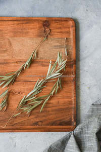 แผ่นไม้อะคาเซียทรงกลม,เครื่องใช้บนโต๊ะทำจากธรรมชาติสำหรับรับประทานอาหารแซนด์วิชสลัดอาหารทานเล่นเบอร์เกอร์ชีส - Product Image 3