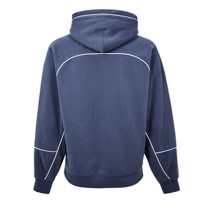 เสื้อสเวตเตอร์ถักมีฮู้ดทรงโอเวอร์ไซส์สำหรับผู้ชาย สีพื้น สวมใส่สบายๆ ในฤดูใบไม้ร่วง ทรงปกติ มีกระเป๋า - Product Image 3