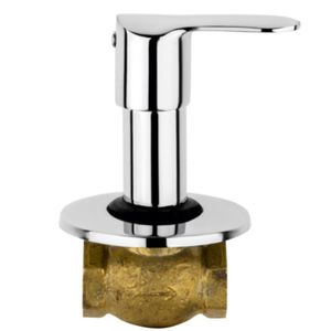 Robinet de lavabo durable avec bride, mural, chromé, pour eau chaude et froide, équipement sanitaire de salle de bain, en laiton, usage intensif - Product Image 2