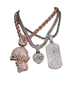 Luxurious Premium Quality Gold Plated <b>Customized</b> Cut VVS Moissanite Diamond Hip Hop Iced Unique Trendy Party Unisex Pendant - Product Image 1