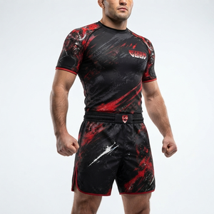 ชุดออกกำลังกายสำหรับผู้ชายแบบใหม่ ชุด Rashguard กางเกงขาสั้น ชุดรัดกล้ามเนื้อ ระบายอากาศได้ดี เหมาะสำหรับ MMA ยิม ฟิตเนส และกีฬาต่างๆ - Product Image 6