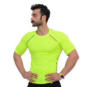 Alta calidad al por mayor ropa de gimnasio logotipo personalizado transpirable compresión transpirable gimnasio Atlético camiseta de secado rápido Deporte Camiseta - Product Image 1