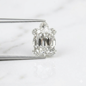Diamant CVD cultivé en laboratoire, forme fantaisie unique, 3,00 carats, taille tortue, clarté VVS-VS, couleur DEF, pour une pièce unique. - Product Image 4