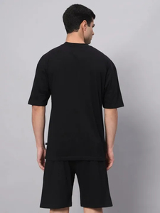 Pantalones Cortos Casuales Transpirables Negros para Hombre, de Alta Calidad, Corte Holgado, Material de Malla, con Cordones con Logotipo Personalizado, Diseño Sólido - Product Image 2