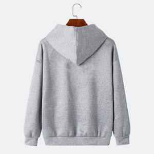 Wholesale 2025 Customizable Men's Pullover <b>Hoodie</b> Polyester/Cotton Blend Heavyweight Breathable Quick-Dry Winter Regular Fit - Product Image 2