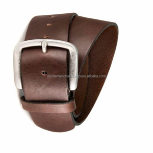 Ceinture décontractée en cuir de vachette marron de luxe, best-seller, prix de gros, pour hommes, avec boucle à ardillon en alliage réglable - Product Image 5