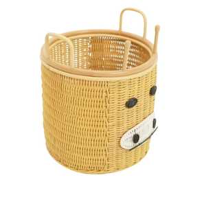 Dino Rattan <b>Basket</b> Kids Room Kids Furniture Kids Room White Handwoven Wicker Dinosaur Toy Storage <b>Basket</b> For Baby Nursery Decor - Product Image 4