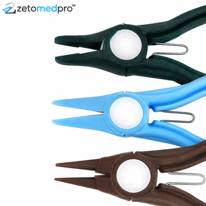 Jeu de 3 pinces en nylon, à bout rond, à bec plat, entièrement en plastique, non-marquant, non-métallique, pour la fabrication de bijoux, ZetomedPro - Product Image 3