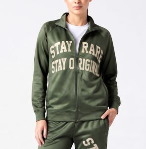 Women's Polyester Tracksuit <b>Set</b> Full Zip Hoodie Jogger Pants Winter Autumn Style 100% Polyester Clothing Polyester Tracksuits - Product Image 3