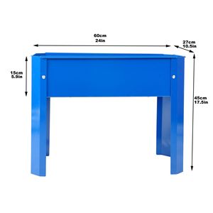 Metallo blu elevato giardino letto grande scatola per vaso di fiori per giardino giardino per giardino giardino giardino giardino con giardino ortaggi e fiori Set di 2 - Product Image 6