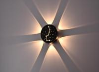 Lampe murale LED étanche IP65 pour extérieur, forme ronde, pour jardin, cour, escalier, allée, décoration