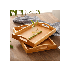 Bandeja <span class=keywords><strong>de</strong></span> Almacenamiento Rectangular <span class=keywords><strong>de</strong></span> Bambú Vietchoice, Apilable, Acabado Natural, Diseño Minimalista <span class=keywords><strong>para</strong></span> Uso en Mesa, Ecológica - Product Image 6