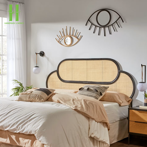 Muebles de Dormitorio Ecológicos de Ratán, Cabecera de Cama de Ratán Natural, Tamaño Personalizable, Cabecera en Forma de Flor, Ratán 2026 - Product Image 5