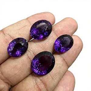 Ametista Púrpura Natural de Primera Calidad con Corte Cóncavo/Láser, Formas Mixtas Sueltas al por Mayor, Gemas Facetadas para Fabricación de Joyería - Product Image 4