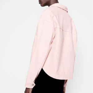 Autumn New Women's Loose Casual Patch Pocket Long-sleeved Denim Jacket Shirt BEST SELLING - Product Image 3