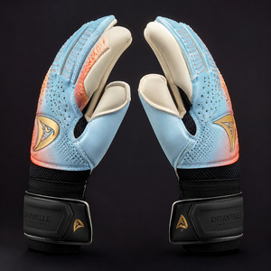 Guantes de portero de fútbol para todo tipo de clima con máxima adherencia de Dravelle Industry, con látex de contacto de 3.5 mm y corte híbrido. - Product Image 5